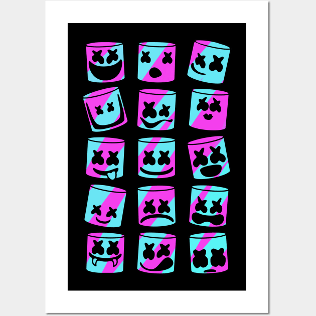 Marshmello smile mask Wall Art by DenielHast